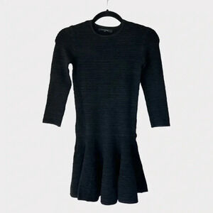 NWOT Olivaceous Women's Sweater Mini Dress Long Sleeve Black Size Small
